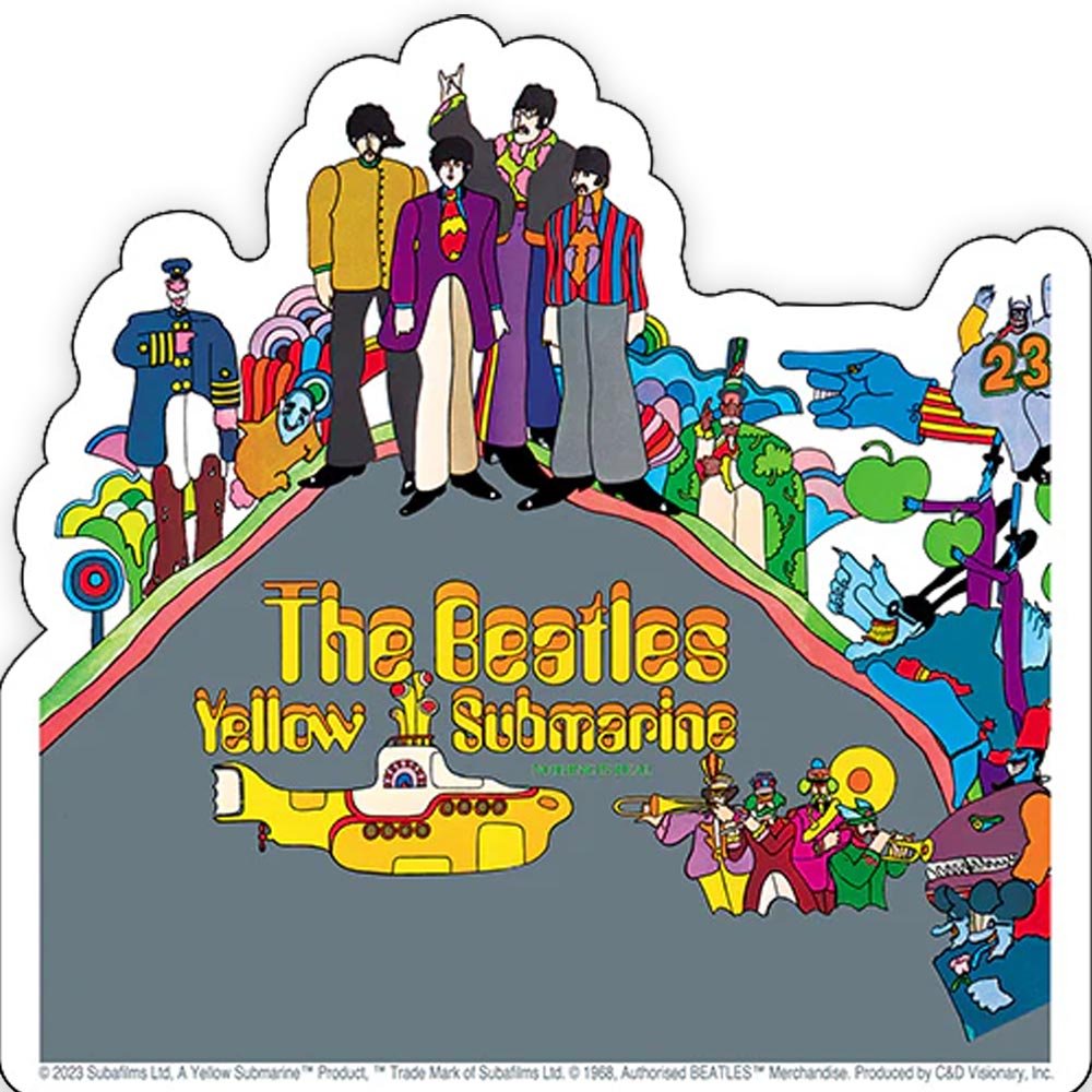 THE BEATLES ビートルズ (結成 65周年 ) - Yellow Submarine Album Cover / ステッカー - PGS
